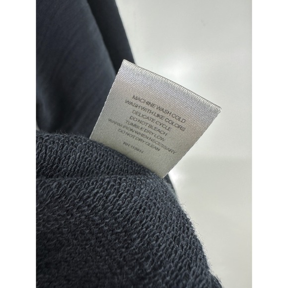 Billy Reid Suede Trim Full Zip Jacket Navy Blue Brown Cotton Stretch Mens Medium - Picture 12 of 16